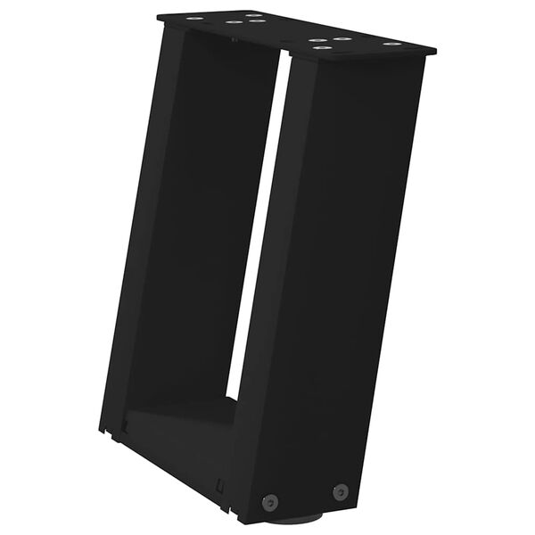 vidaXL Salontafelpoten 2 st U-vormig 30x(30-31) cm staal zwart