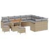 vidaXL Tuinbankenset 12 st Beige poly rattan