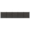 vidaXL Hek set 5 st 872 x 186 cm WPC en Aluminium Zwart