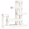 vidaXL Plantenstandaard 92x25x97 cm massief grenenhout wit