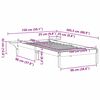 vidaXL Bedframe Wasbruin 100 x 200 cm Massief grenenhout