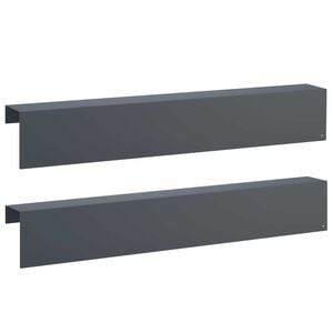 vidaXL Afdekprofiel voor tuinafboording 2 st 100 x 10 x 15 cm Staal