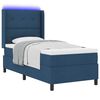 vidaXL LED Box Spring Bed met matras Blauw 90 x 190 cm Stof