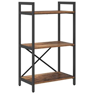 vidaXL Boekenkast 3-laags 56 x 34 x 96 cm Bewerkt hout Oud Hout