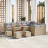 vidaXL Tuin Sofa Set met kussen met opslag 13 pcs beige en lichtgrijs
