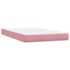 vidaXL Boxspring met matras en LED fluweel roze 120x220 cm