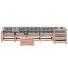 vidaXL 7-delige Loungeset met kussens massief douglashout