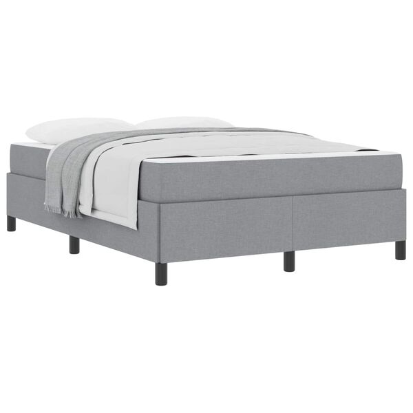 vidaXL Boxspringbed Lichtgrijs 160 x 200 cm Stof