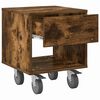 vidaXL Nachtkastje Gerookt eiken 40,5 x 40 x 48 cm Bewerkt hout
