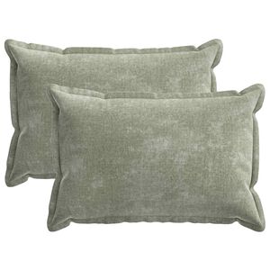vidaXL Kussensloop 2 pcs HOUTEN Groen 50 x 75 cm Chenille Stof