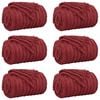 vidaXL Kleden 6 pcs Bordeaux Rood 200 x 150 cm Fleece
