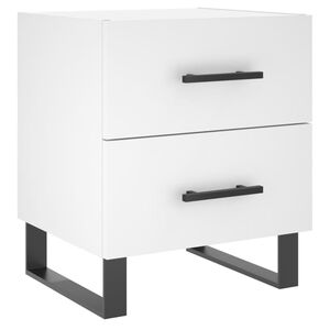 vidaXL Nachtkastje 40x35x47,5 cm bewerkt hout wit