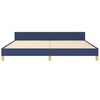 vidaXL Bedframe zonder matras stof blauw 200x200 cm