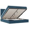 vidaXL Ottoman bed met matrassen 200x200cm fluweel donkerblauw