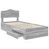 vidaXL Bedframe met hoofdeinde Grijs Sonoma 100 x 200 cm Bewerkt hout