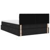 vidaXL Opbergbed met LED met matras Zwart 140 x 200 cm Polyester