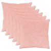 vidaXL Kussensloop 6 st HEERLEN Roze 80 x 80 cm Nep Konijnenbont