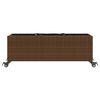 vidaXL Plantenbakken met wielen 2 st 107x32x38 cm poly rattan bruin