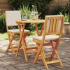 vidaXL Bistroset met kussen 3 pcs Olie naturel Massief Acaciahout
