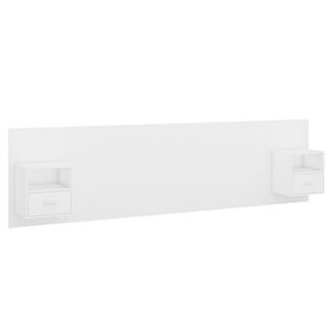 vidaXL Hoofdbord met kastjes bewerkt hout wit