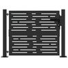 vidaXL Tuinpoort met slot Zwart 110 x 105 cm Gepoedercoat staal