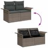 vidaXL Tuin Sofa Set met kussen met opslag met kussen 9 pcs Grijs