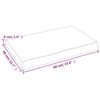 vidaXL Tafelblad natuurlijke rand 60x40x(2-6) cm eikenhout lichtbruin