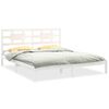 vidaXL Bedframe massief hout wit 200x200 cm