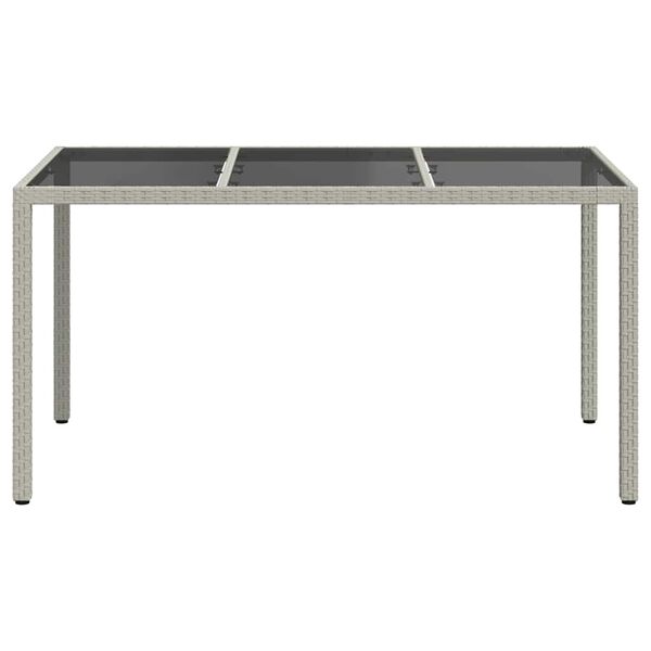 vidaXL Tuin Eettafel Wit 150 x 90 x 75 cm Poly riet