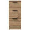 vidaXL Dressoir 30x30x70 cm bewerkt hout artisanaal eikenkleur