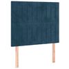 vidaXL Boxspring met matras fluweel donkerblauw 100x200 cm