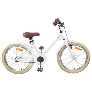 vidaXL Kinderfiets 18 Inch voor 5-7 jaar Wit