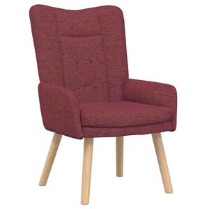 vidaXL Fauteuil Wijnrood 63 x 67 x 94 cm Stof en multiplex