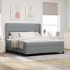 vidaXL Boxspring bed met matras Lichtgrijs 180 x 200 cm Stof