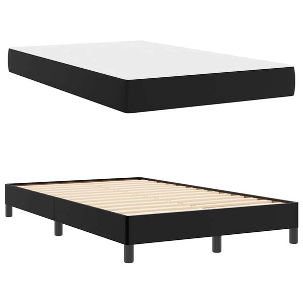vidaXL Bedframe met matras Zwart 120 x 190 cm Stof