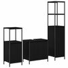 vidaXL Badkamermeubelset met plank 3 pcs Zwart Eiken Bewerkt hout