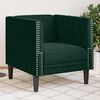 vidaXL Fauteuil Chesterfield-stijl fluweel donkergroen