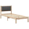vidaXL Bedframe met Gevoerd Hoofdgedeelte Donkergrijs 80 x 200 cm