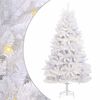 vidaXL Kunstmatige Inklapbare Kerstboom Wit 240 cm PVC en staal