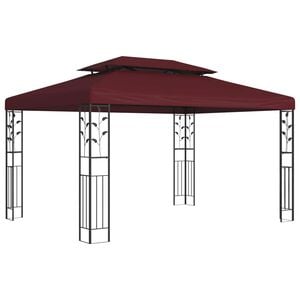 vidaXL Paviljoen 3,97 x 2,96 x 2,68 m Wijnrood Polyester en staal