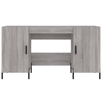 vidaXL Bureau 140x50x75 cm bewerkt hout grijs sonoma eikenkleurig