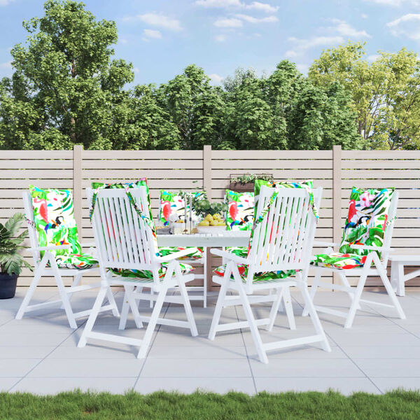 vidaXL Stoelkussens 6 st hoge rug oxford stof meerkleurig