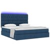 vidaXL Opbergbed met LED met matras Blauw 180 x 200 cm Polyester