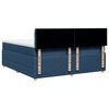 vidaXL Boxspring met matras stof blauw 200x200 cm