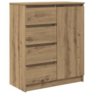 vidaXL Dressoir lades 71x35x84 cm spaanplaat artisanaal eikenkleurig