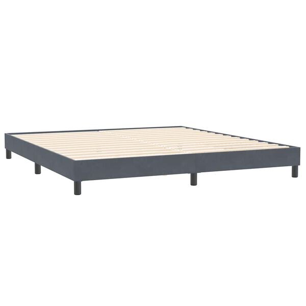 vidaXL Boxspring zonder matras fluweel donkergrijs 200x220 cm