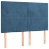 vidaXL Bedframe zonder matras 140x190 cm fluweel donkerblauw