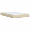 vidaXL Boxspring met matras stof cr&egrave;mekleurig 120x200 cm