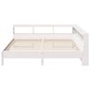 vidaXL Bed met boekenkast zonder matras grenenhout wit 180x200 cm