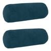 vidaXL Kussen met kussen HEERLEN 2 st Blauw fluweel